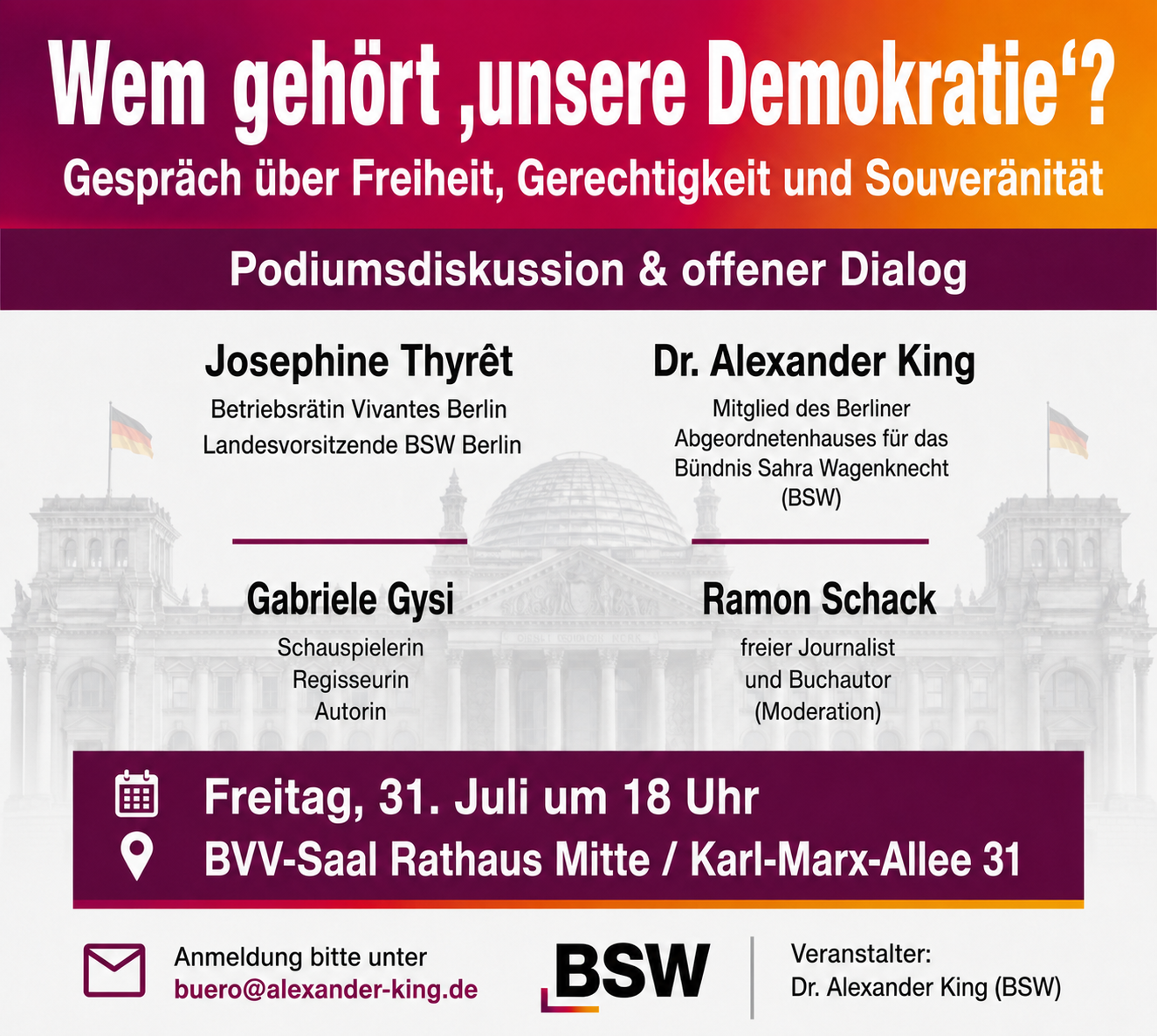 Wem gehört „unsere Demokratie“?