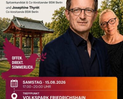 Frieden und Zukunft – im Gespräch mit Dr. Alexander King (MdA) und Josephine Thyrêt